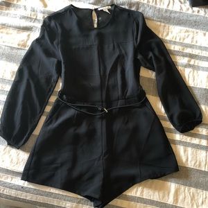 Forever 21 Black Long-sleeve Romper